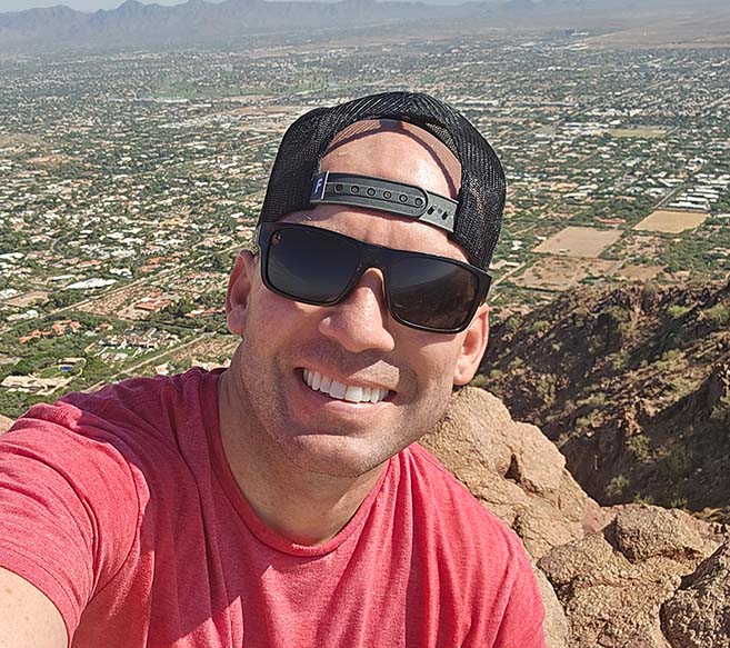 Selfie of Johnny Menke at the top of Camelback Mountain